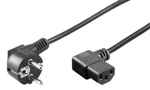 Netzkabel abgewinkelter Schukostecker ( Typ F, CEE7/7) auf Gerätebuchse C13 ( Kaltgeräteanschluss )