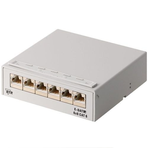 METZ CONNECT E-DAT C6 6x8 AP-Verteiler, 6 Port, CAT 6
